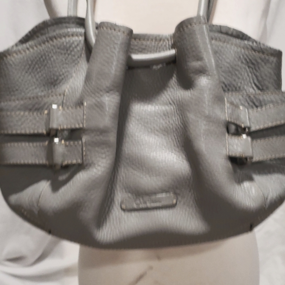 Cole Hann grey genuine leather bag